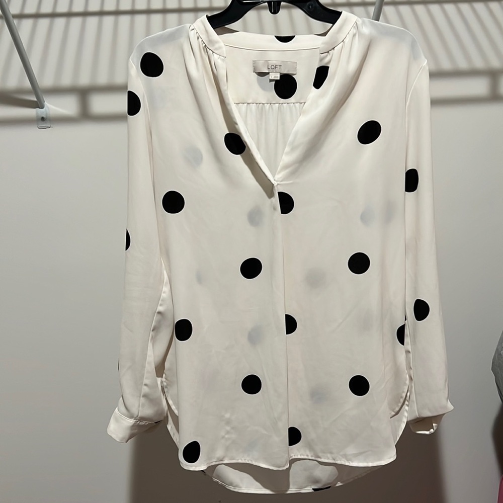 Black and White Blouse